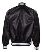 Augusta Sportswear Unisex Satin Baseball Jacket Striped Trim 3610