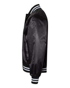 Augusta Sportswear Unisex Satin Baseball Jacket Striped Trim 3610