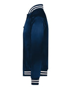 Augusta Sportswear Unisex Satin Baseball Jacket Striped Trim 3610