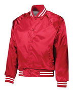 Augusta Sportswear Unisex Satin Baseball Jacket Striped Trim 3610