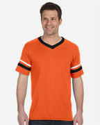 Augusta Sportswear V-Neck Jersey with Striped Sleeves 360