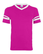 Augusta Sportswear V-Neck Jersey with Striped Sleeves 360