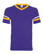Augusta Sportswear V-Neck Jersey with Striped Sleeves 360