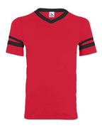 Augusta Sportswear V-Neck Jersey with Striped Sleeves 360