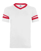 Augusta Sportswear V-Neck Jersey with Striped Sleeves 360