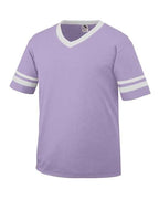 Augusta Sportswear V-Neck Jersey with Striped Sleeves 360