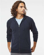 Independent Trading Co. Unisex Special Blend Raglan Full-Zip Hooded Sweatshirt PRM33SBZ