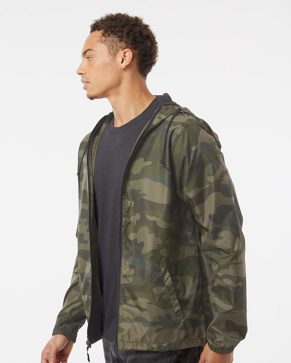 Men's Lightweight Windbreaker Full-Zip Jacket
