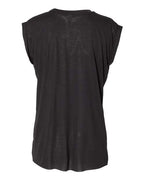BELLA + CANVAS Women’s Flowy Rolled Cuffs Muscle Tee 8804