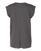 BELLA + CANVAS Women’s Flowy Rolled Cuffs Muscle Tee 8804