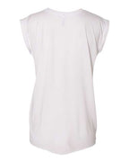 BELLA + CANVAS Women’s Flowy Rolled Cuffs Muscle Tee 8804
