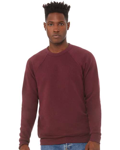 BELLA + CANVAS Unisex Sponge Fleece Raglan Crewneck Sweatshirt 3901