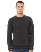 BELLA + CANVAS Unisex Sponge Fleece Raglan Crewneck Sweatshirt 3901