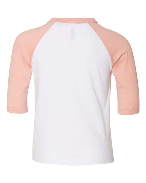 BELLA + CANVAS Toddler Three-Quarter Sleeve Baseball Tee 3200T