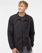 Independent Trading Co. Men's Water-Resistant Windbreaker Coach’s Jacket EXP99CNB