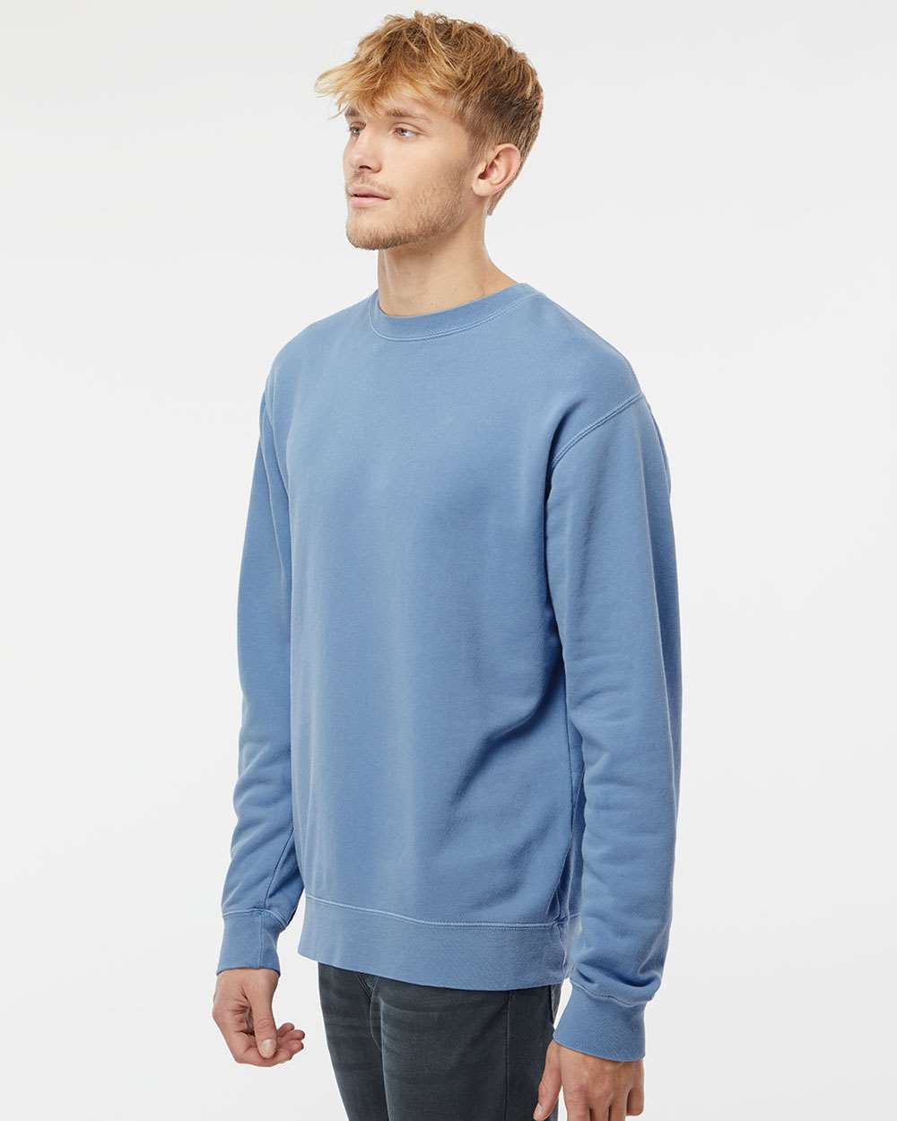 Custom Midweight Pigment-Dyed Crewneck Sweatshirt – Add Your Logo or Design