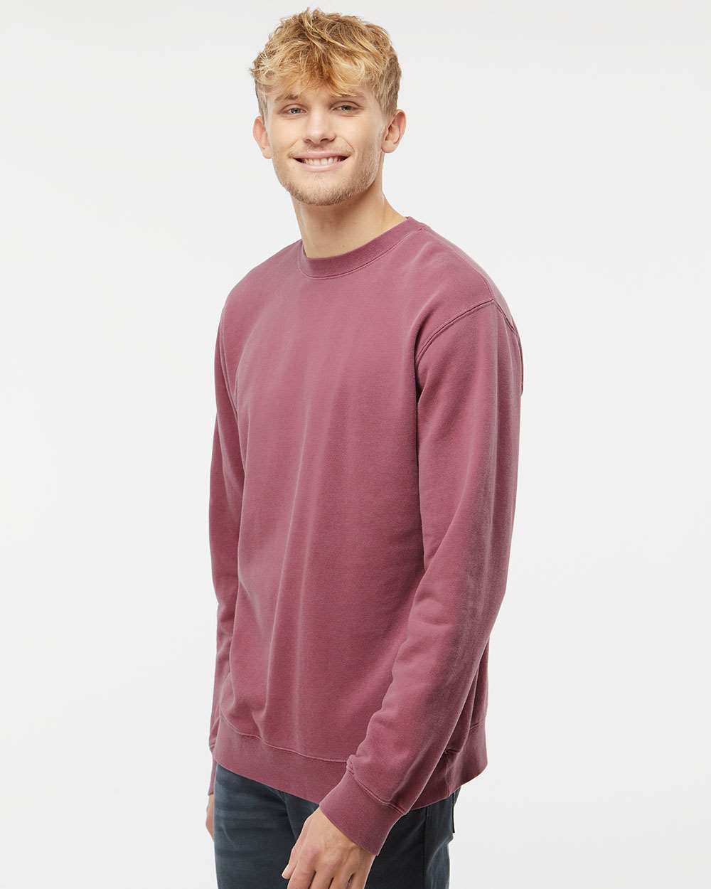 Custom Midweight Pigment-Dyed Crewneck Sweatshirt – Add Your Logo or Design