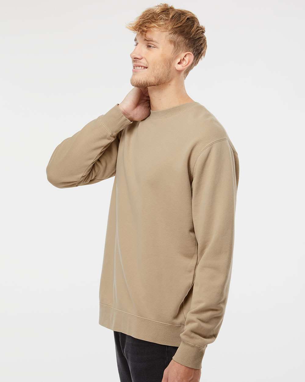Custom Midweight Pigment-Dyed Crewneck Sweatshirt – Add Your Logo or Design