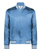 Augusta Sportswear Unisex Satin Baseball Jacket Striped Trim 3610