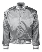 Augusta Sportswear Unisex Satin Baseball Jacket Striped Trim 3610