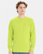 Hanes Unisex Workwear Long Sleeve Pocket T-Shirt W120