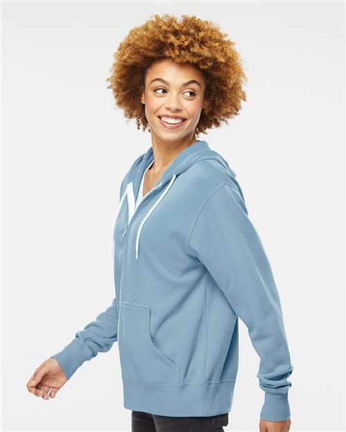 Independent Trading Co. Unisex Lightweight Full-Zip Hooded Sweatshirt AFX90UNZ