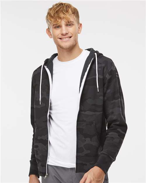 Independent Trading Co. Unisex Lightweight Full-Zip Hooded Sweatshirt AFX90UNZ