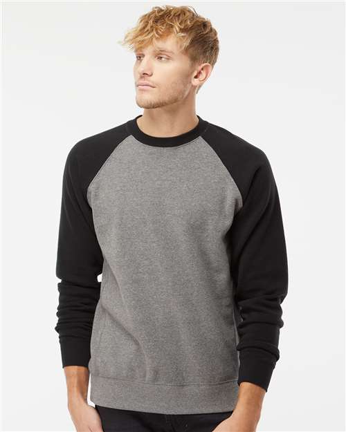 Independent Trading Co. Unisex Special Blend Raglan Crewneck Sweatshirt PRM30SBC