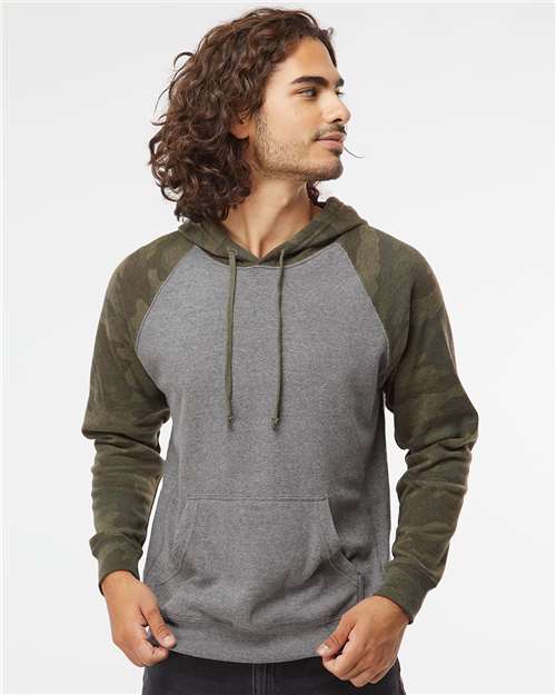 Independent Trading Co. Unisex Special Blend Raglan Hooded Sweatshirt PRM33SBP