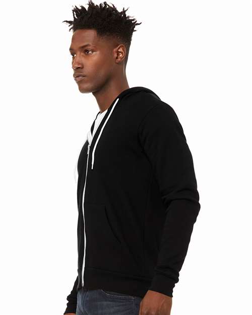 BELLA + CANVAS Unisex Sponge Fleece Full-Zip Hoodie Sweatshirt 3739