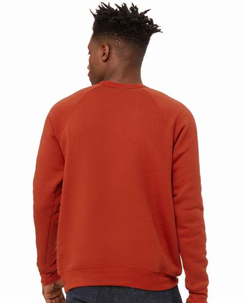 BELLA + CANVAS Unisex Sponge Fleece Raglan Crewneck Sweatshirt 3901