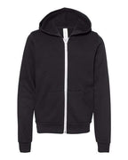 BELLA + CANVAS Youth Sponge Fleece Full-Zip Hoodie Sweatshirt 3739Y