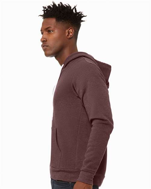 BELLA + CANVAS Unisex Sponge Fleece Full-Zip Hoodie Sweatshirt 3739