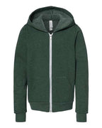 BELLA + CANVAS Youth Sponge Fleece Full-Zip Hoodie Sweatshirt 3739Y