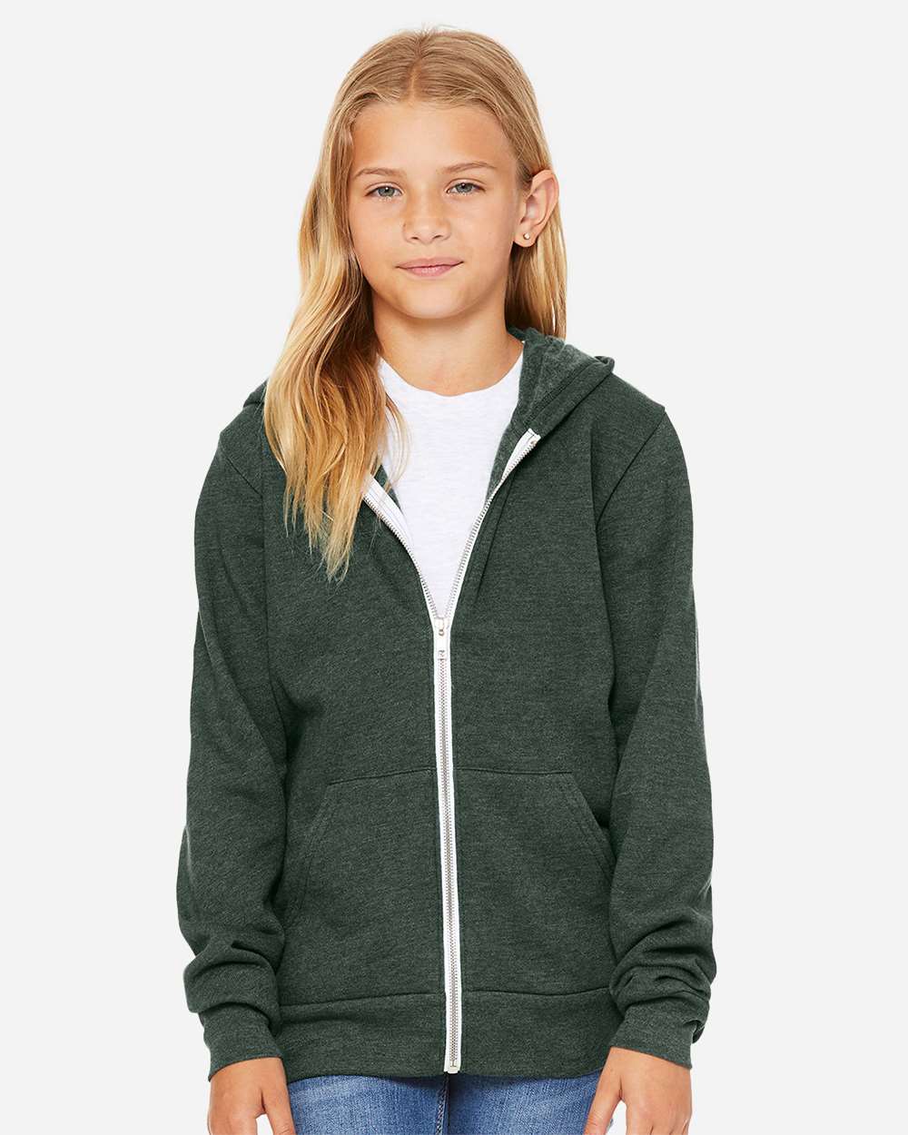 Custom Youth Sponge Fleece Full-Zip Hoodie – Add Your Logo or Design