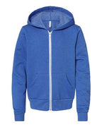 BELLA + CANVAS Youth Sponge Fleece Full-Zip Hoodie Sweatshirt 3739Y
