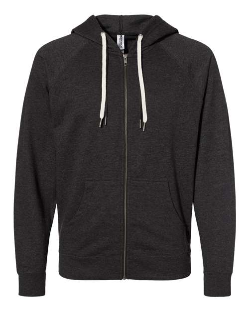 Independent Trading Co. Unisex Icon Lightweight Loopback Terry Full-Zip Hooded Sweatshirt SS1000Z