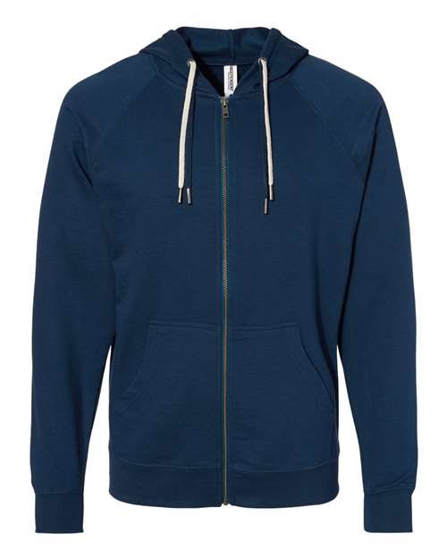 Independent Trading Co. Unisex Icon Lightweight Loopback Terry Full-Zip Hooded Sweatshirt SS1000Z