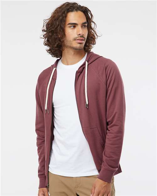 Independent Trading Co. Unisex Icon Lightweight Loopback Terry Full-Zip Hooded Sweatshirt SS1000Z