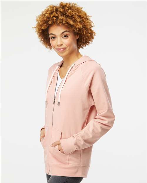 Independent Trading Co. Unisex Icon Lightweight Loopback Terry Full-Zip Hooded Sweatshirt SS1000Z