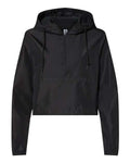 Independent Trading Co. Women's Lightweight Quarter-Zip Pullover Crop Windbreaker EXP64CRP