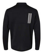 Adidas Men's 3-Stripes Double-Knit Quarter-Zip Pullover A482