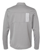 Adidas Men's 3-Stripes Double-Knit Quarter-Zip Pullover A482
