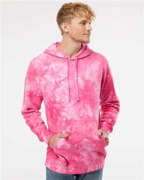 Independent Trading Co. Unisex Midweight Tie-Dyed Hooded Sweatshirt PRM4500TD