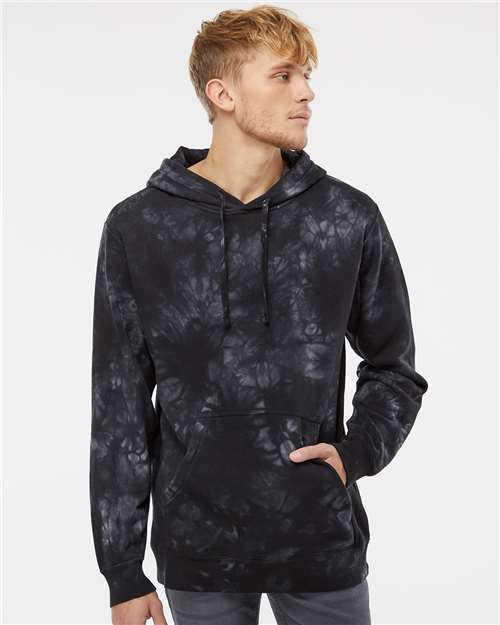 Independent Trading Co. Unisex Midweight Tie-Dyed Hooded Sweatshirt PRM4500TD