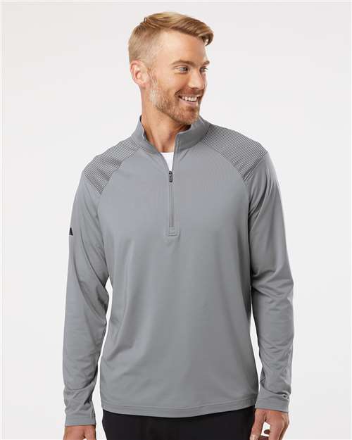 Adidas Men's Ultimate365 Lightweight Shoulder Stripe Quarter-Zip Pullover A520
