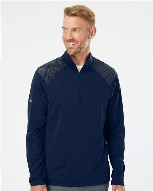 Adidas Men's Ultimate365 Lightweight Shoulder Stripe Quarter-Zip Pullover A520