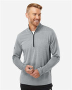 Adidas Men's Ultimate365 Heather Block Print Quarter-Zip Pullover A522