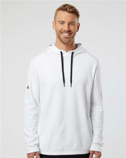 Adidas Men's Textured Mixed Media Midweight Hooded Sweatshirt A530