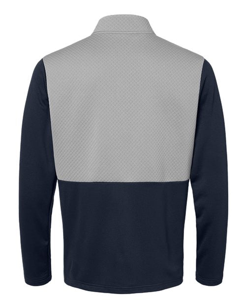 Adidas Men's Textured Mixed Media Quarter-Zip Pullover A532